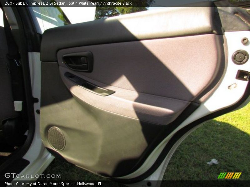 Satin White Pearl / Anthracite Black 2007 Subaru Impreza 2.5i Sedan