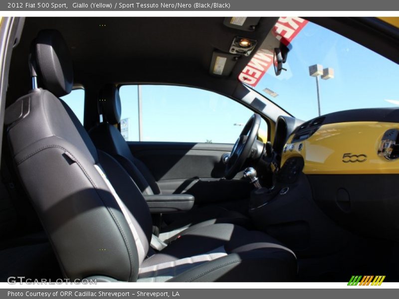 Giallo (Yellow) / Sport Tessuto Nero/Nero (Black/Black) 2012 Fiat 500 Sport