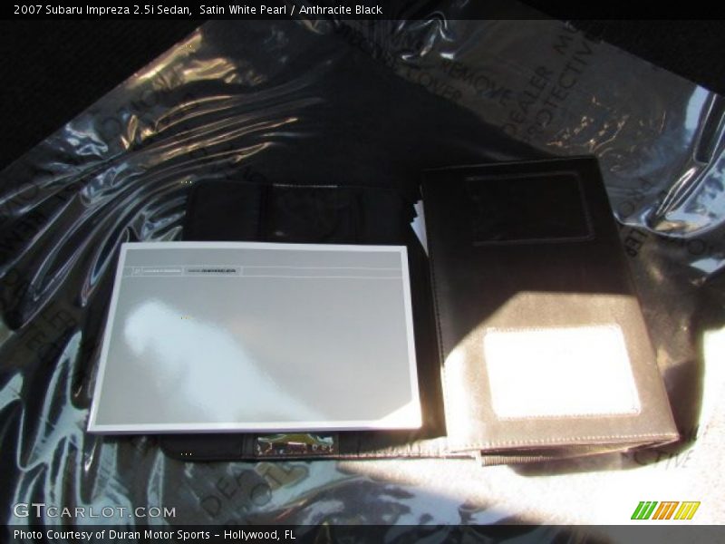 Satin White Pearl / Anthracite Black 2007 Subaru Impreza 2.5i Sedan