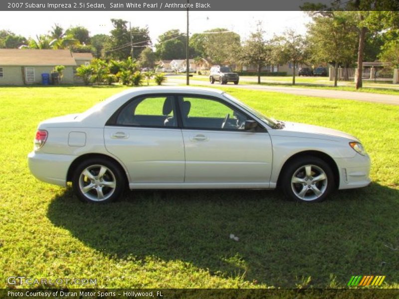 Satin White Pearl / Anthracite Black 2007 Subaru Impreza 2.5i Sedan