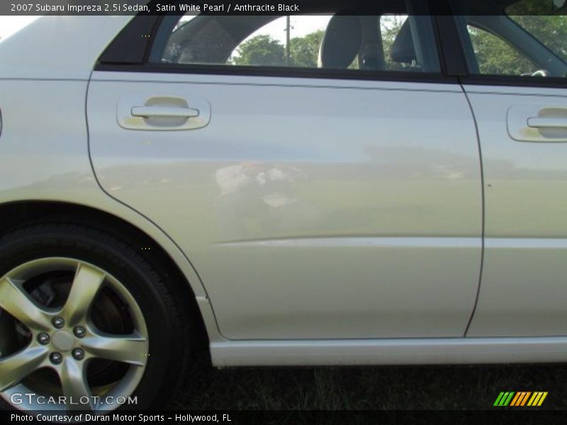 Satin White Pearl / Anthracite Black 2007 Subaru Impreza 2.5i Sedan