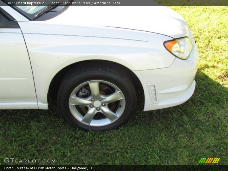 Satin White Pearl / Anthracite Black 2007 Subaru Impreza 2.5i Sedan