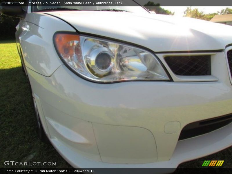 Satin White Pearl / Anthracite Black 2007 Subaru Impreza 2.5i Sedan