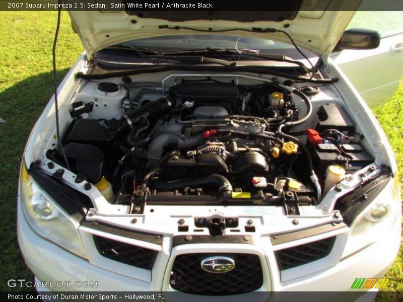 Satin White Pearl / Anthracite Black 2007 Subaru Impreza 2.5i Sedan