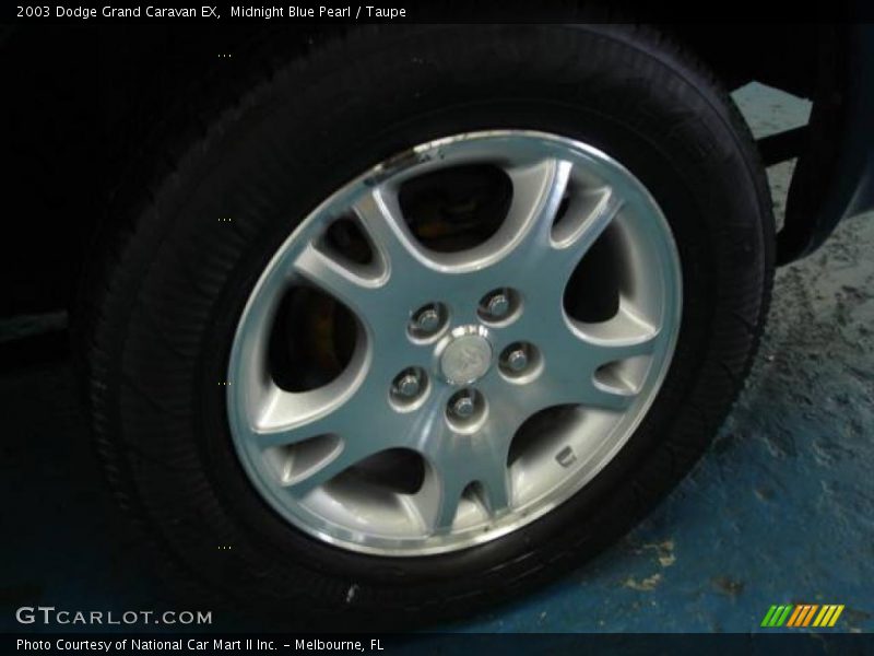 Midnight Blue Pearl / Taupe 2003 Dodge Grand Caravan EX