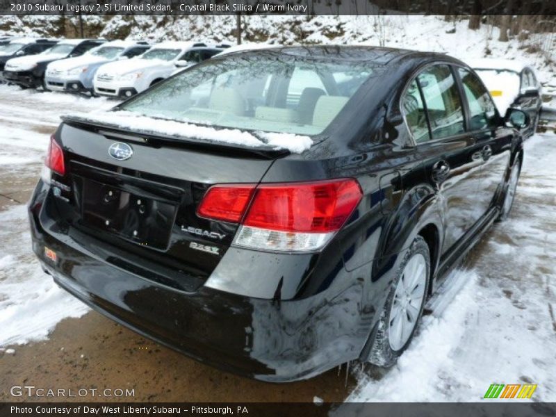 Crystal Black Silica / Warm Ivory 2010 Subaru Legacy 2.5i Limited Sedan