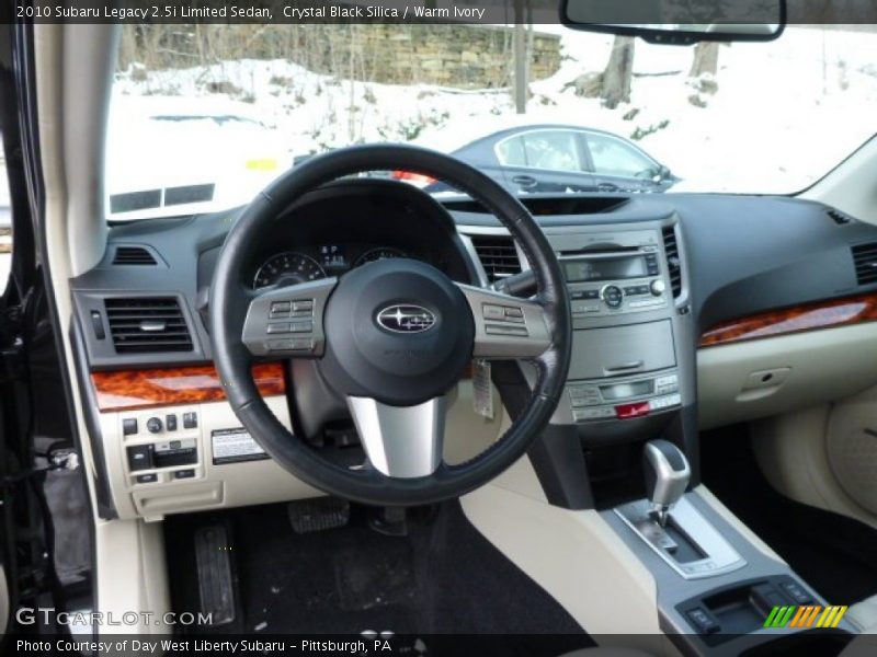 Dashboard of 2010 Legacy 2.5i Limited Sedan