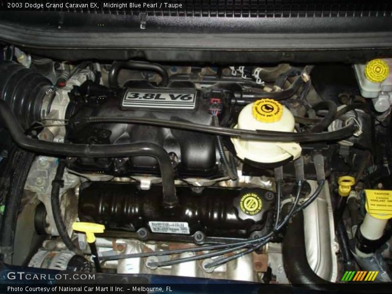 Midnight Blue Pearl / Taupe 2003 Dodge Grand Caravan EX
