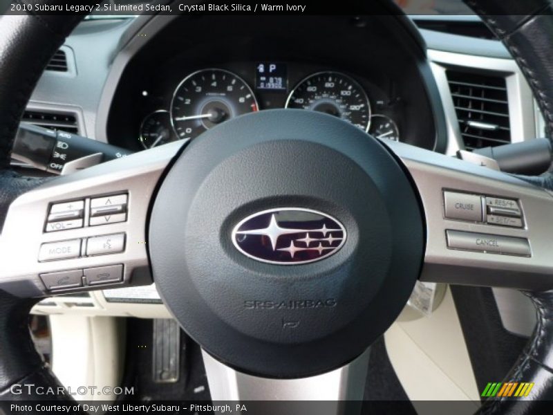 Controls of 2010 Legacy 2.5i Limited Sedan