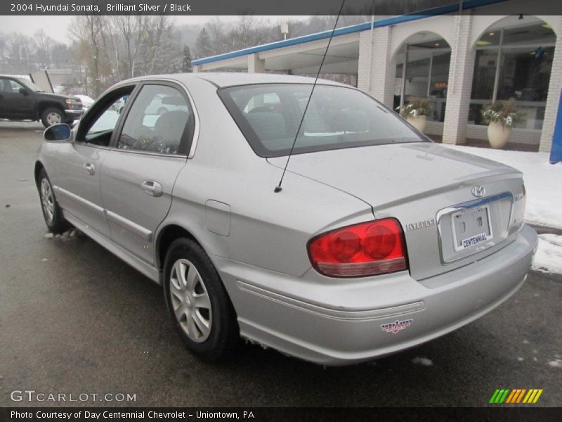 Brilliant Silver / Black 2004 Hyundai Sonata
