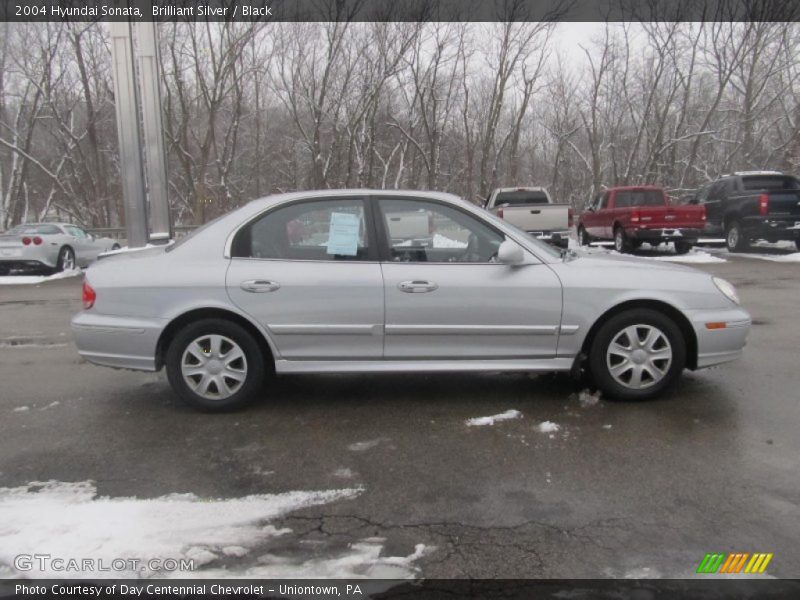 Brilliant Silver / Black 2004 Hyundai Sonata
