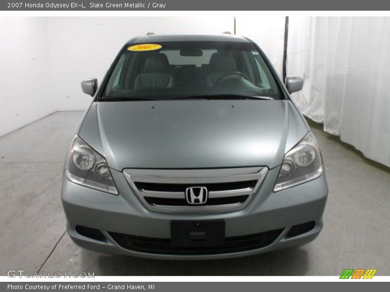 Slate Green Metallic / Gray 2007 Honda Odyssey EX-L