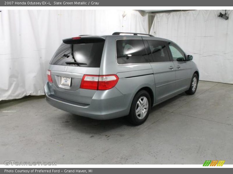 Slate Green Metallic / Gray 2007 Honda Odyssey EX-L