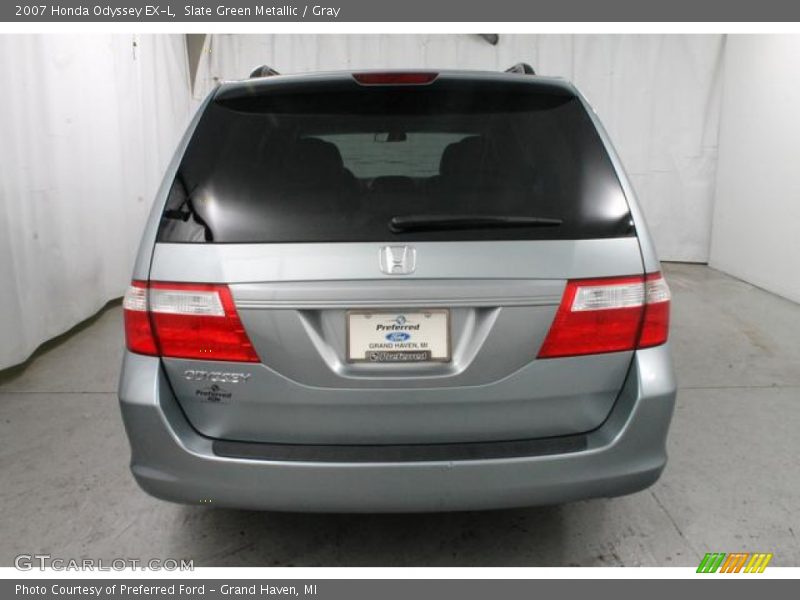 Slate Green Metallic / Gray 2007 Honda Odyssey EX-L