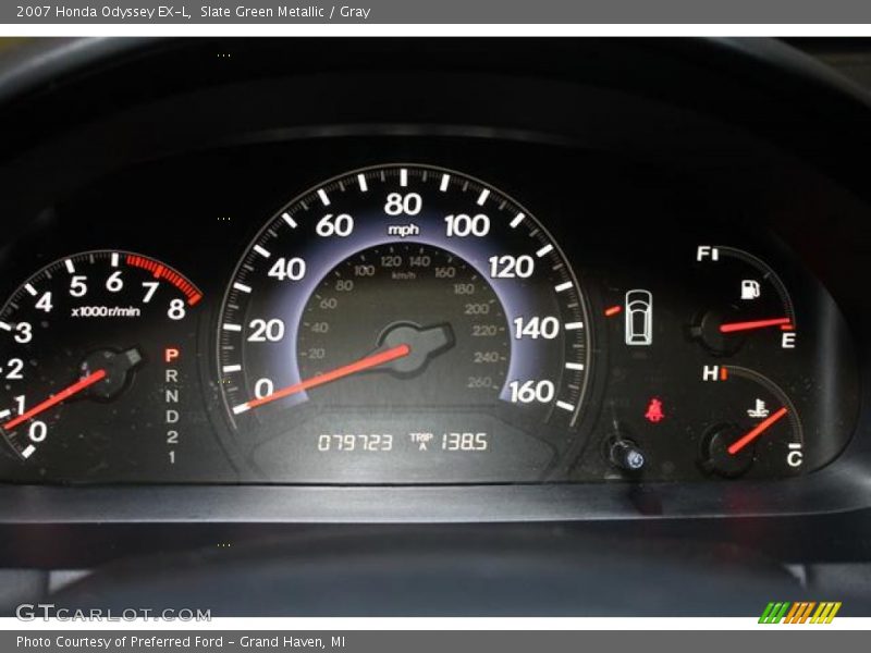 Slate Green Metallic / Gray 2007 Honda Odyssey EX-L