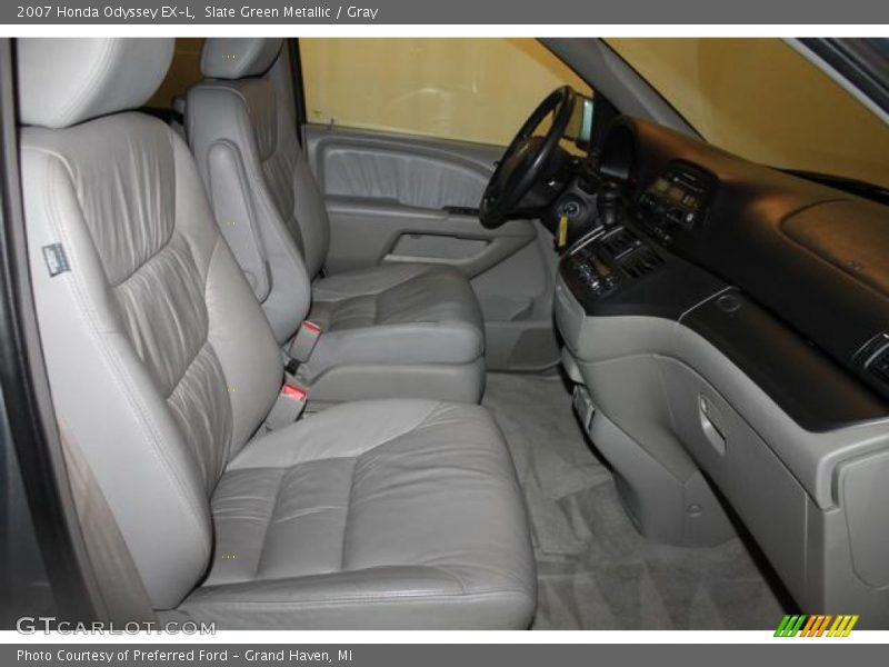 Slate Green Metallic / Gray 2007 Honda Odyssey EX-L