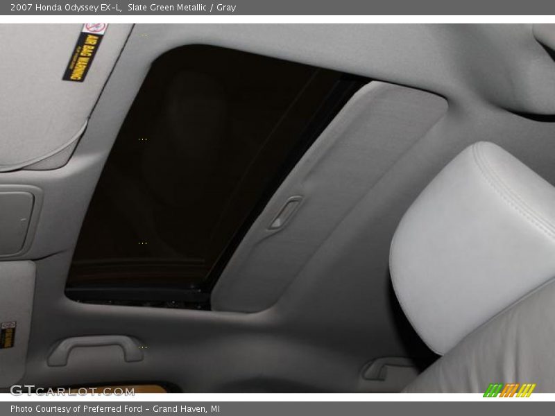 Slate Green Metallic / Gray 2007 Honda Odyssey EX-L