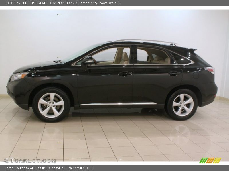 Obsidian Black / Parchment/Brown Walnut 2010 Lexus RX 350 AWD