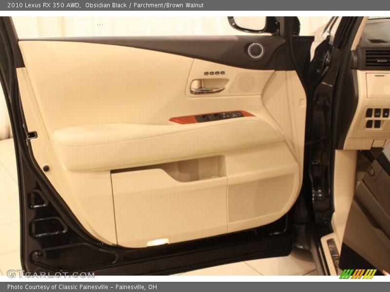 Obsidian Black / Parchment/Brown Walnut 2010 Lexus RX 350 AWD