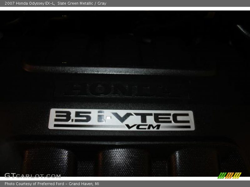 Slate Green Metallic / Gray 2007 Honda Odyssey EX-L