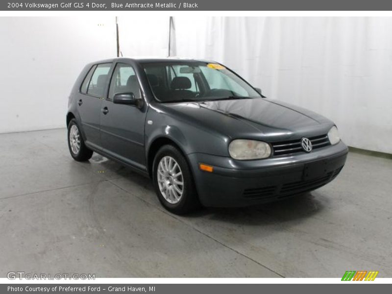 Blue Anthracite Metallic / Black 2004 Volkswagen Golf GLS 4 Door