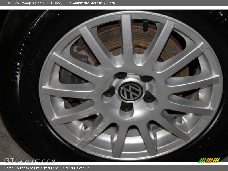 Blue Anthracite Metallic / Black 2004 Volkswagen Golf GLS 4 Door