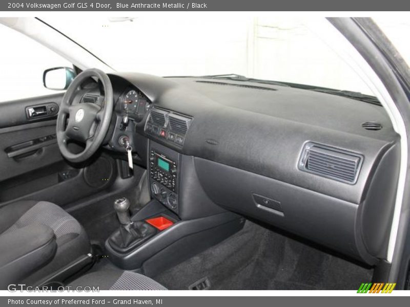 Blue Anthracite Metallic / Black 2004 Volkswagen Golf GLS 4 Door