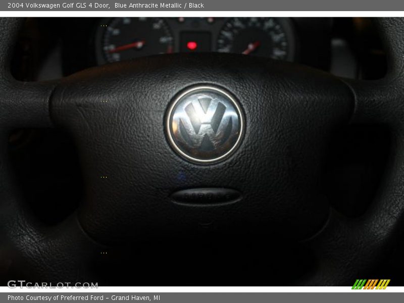 Blue Anthracite Metallic / Black 2004 Volkswagen Golf GLS 4 Door