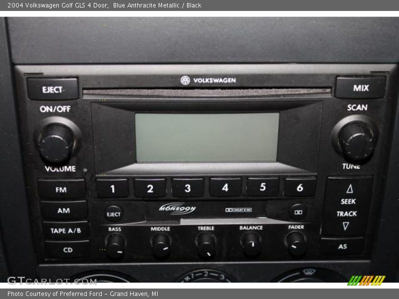 Blue Anthracite Metallic / Black 2004 Volkswagen Golf GLS 4 Door