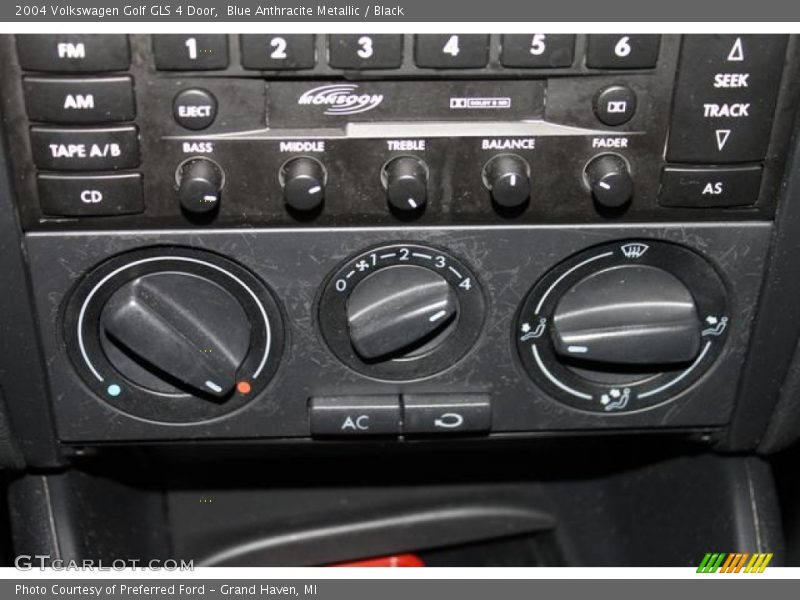 Blue Anthracite Metallic / Black 2004 Volkswagen Golf GLS 4 Door