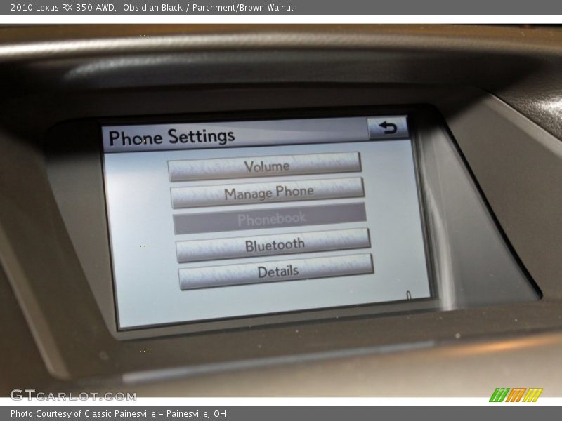Obsidian Black / Parchment/Brown Walnut 2010 Lexus RX 350 AWD