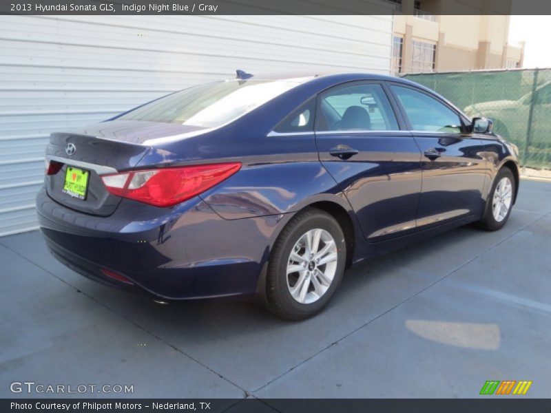 Indigo Night Blue / Gray 2013 Hyundai Sonata GLS