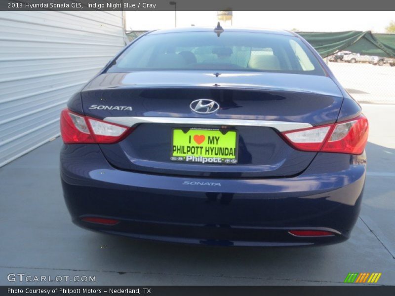 Indigo Night Blue / Gray 2013 Hyundai Sonata GLS