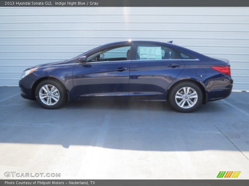 Indigo Night Blue / Gray 2013 Hyundai Sonata GLS