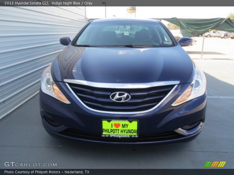 Indigo Night Blue / Gray 2013 Hyundai Sonata GLS