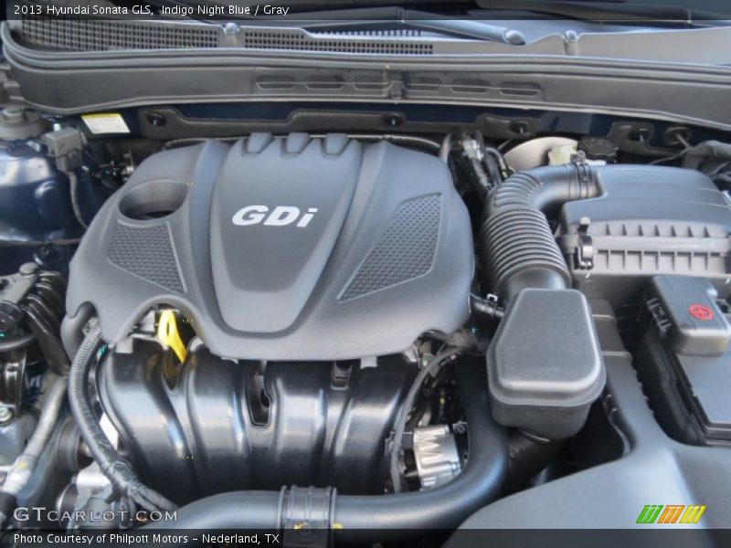 Indigo Night Blue / Gray 2013 Hyundai Sonata GLS
