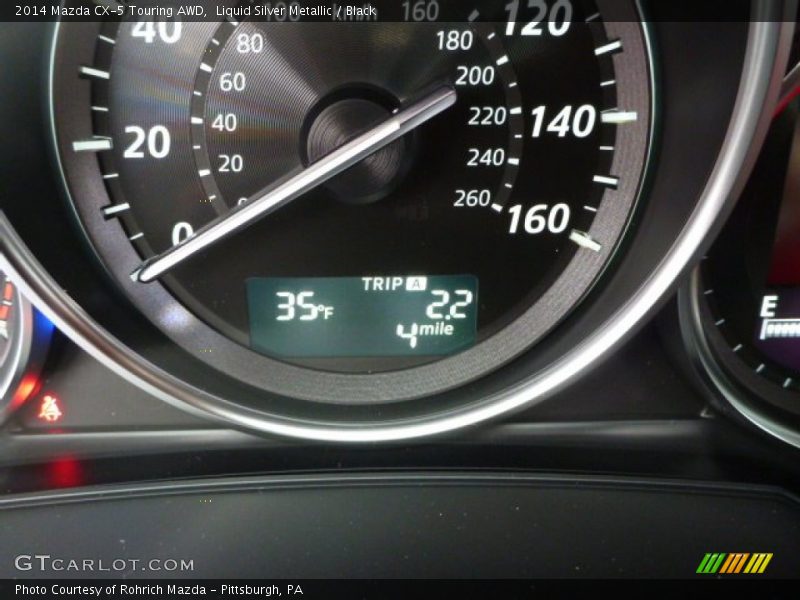 Liquid Silver Metallic / Black 2014 Mazda CX-5 Touring AWD