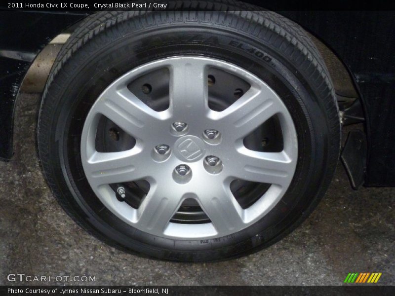 Crystal Black Pearl / Gray 2011 Honda Civic LX Coupe