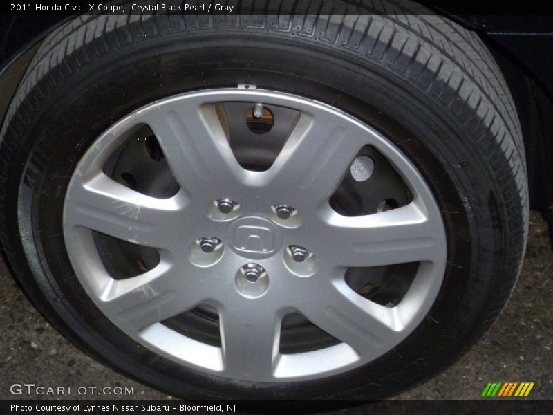 Crystal Black Pearl / Gray 2011 Honda Civic LX Coupe