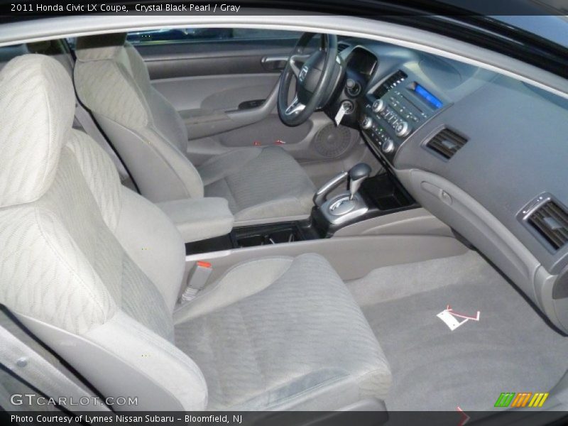 Crystal Black Pearl / Gray 2011 Honda Civic LX Coupe
