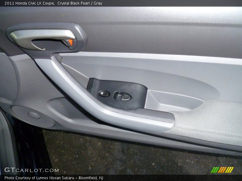 Crystal Black Pearl / Gray 2011 Honda Civic LX Coupe