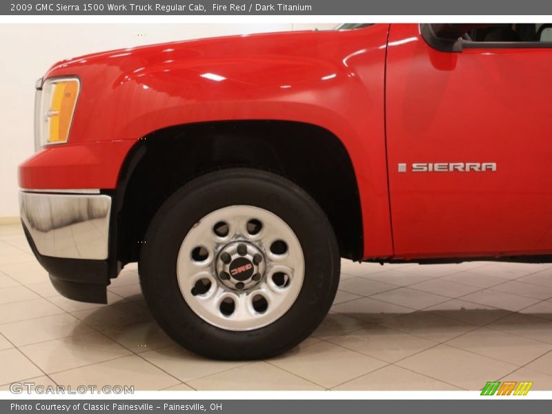 Fire Red / Dark Titanium 2009 GMC Sierra 1500 Work Truck Regular Cab