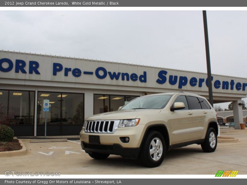 White Gold Metallic / Black 2012 Jeep Grand Cherokee Laredo