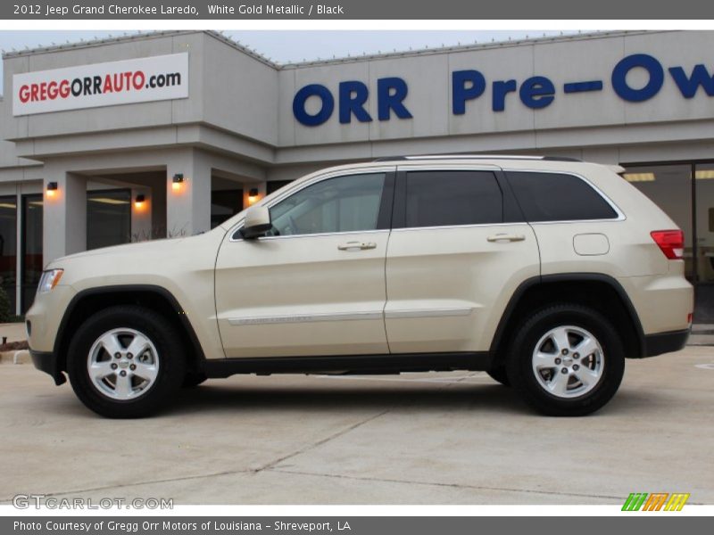 White Gold Metallic / Black 2012 Jeep Grand Cherokee Laredo