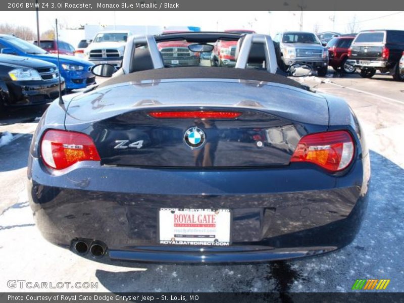 Monaco Blue Metallic / Black 2006 BMW Z4 3.0i Roadster