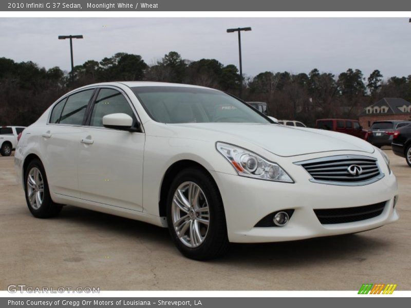 Moonlight White / Wheat 2010 Infiniti G 37 Sedan