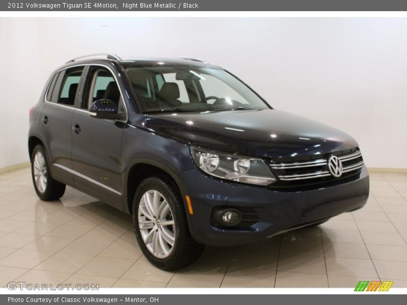 Night Blue Metallic / Black 2012 Volkswagen Tiguan SE 4Motion