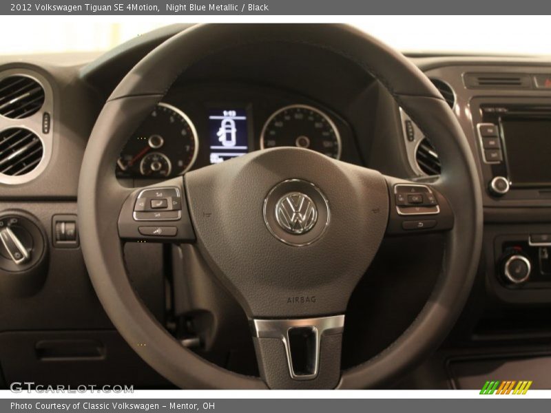 Night Blue Metallic / Black 2012 Volkswagen Tiguan SE 4Motion
