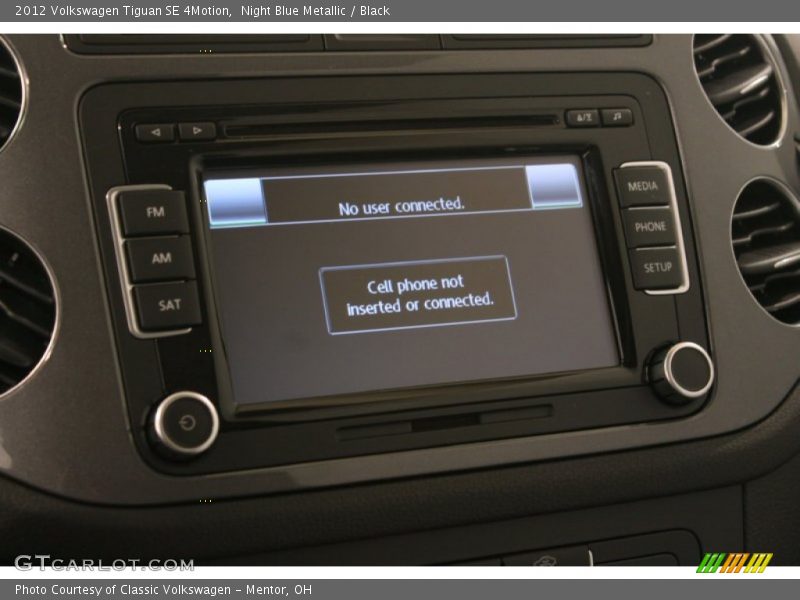 Night Blue Metallic / Black 2012 Volkswagen Tiguan SE 4Motion