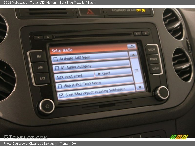 Night Blue Metallic / Black 2012 Volkswagen Tiguan SE 4Motion